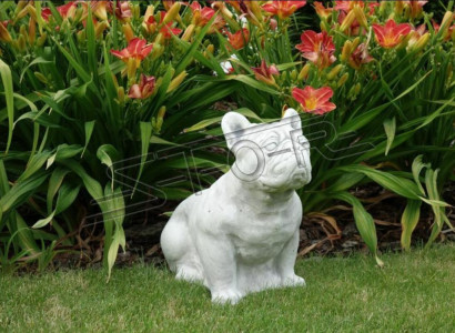 Garden Decoration Dog Patio White Stone Figure Figurines Decorative Statue